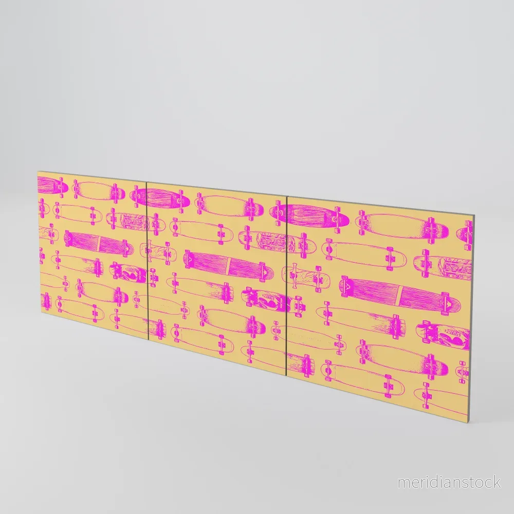 SKATEBOARD ARTISTRY Luckset med 3 dörrar till sideboard - Bild 2