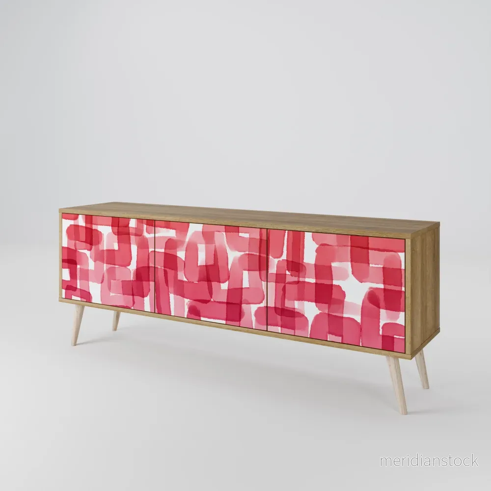 KALEIDOSCOPIC CUBISM TV-bänk med 3 dörrar