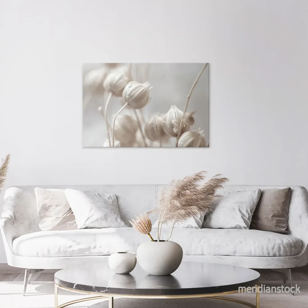MYSTICAL BOTANICAL BLUSH Horizontal Canvas Print