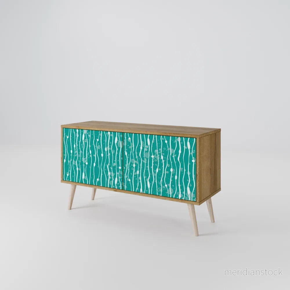 TURQUOISE RAIN Kompakt TV-bänk med 2 dörrar TURQUOISE RAIN Kompakt TV-bänk med 2 dörrar