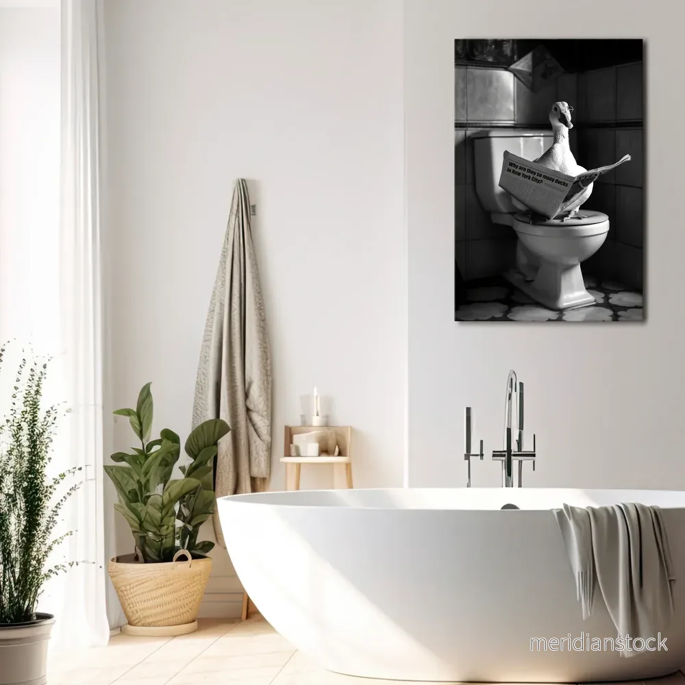DUCKS IN THE CITY Vertical Canvas Print - Bild 2