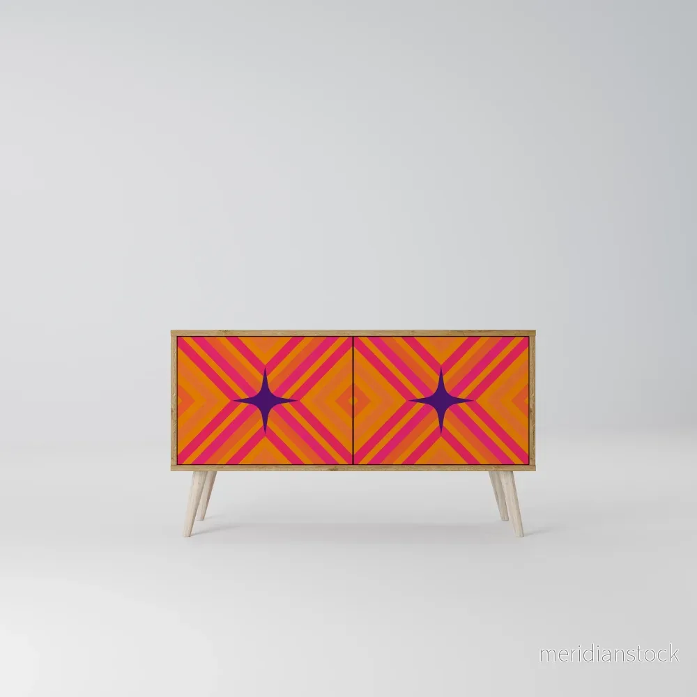 GEOMETRIC BRILLIANCE Kompakt TV-bänk med 2 dörrar - Bild 2