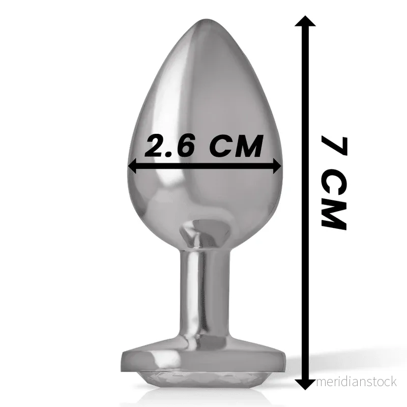 INTENSE - WHITE HEART ALUMINUM METAL ANAL PLUG SIZE S - Bild 2