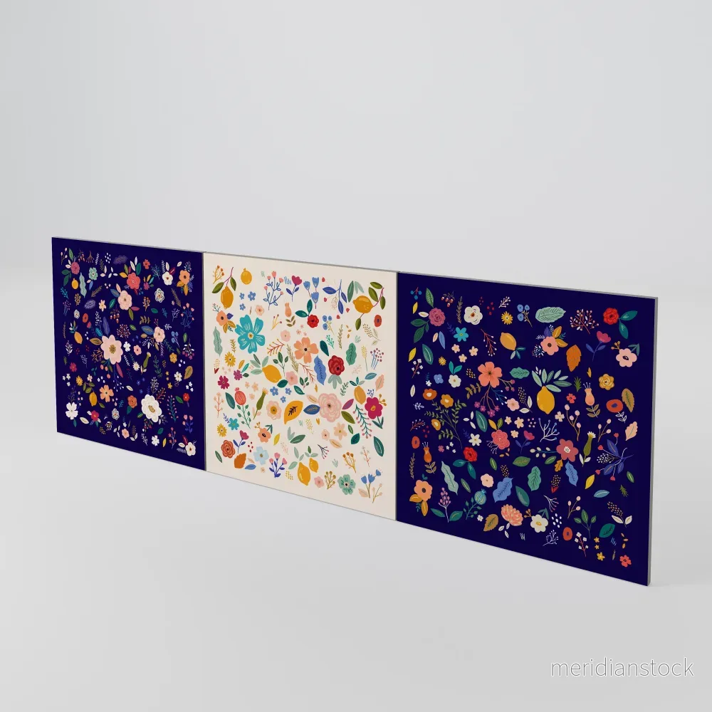 FLORAL COMBINATION Luckset med 3 dörrar till sideboard - Bild 2