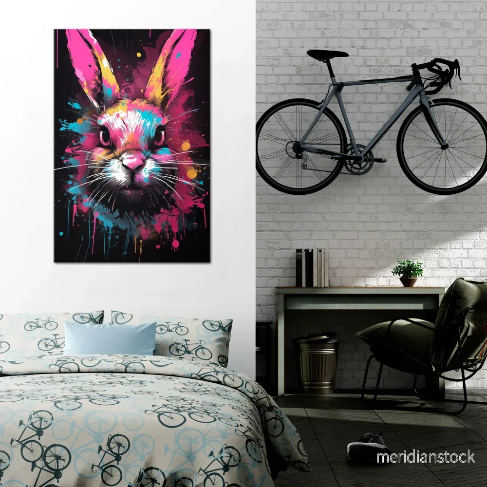DON'T FOLLOW THE RABBIT Vertical Canvas Print - Bild 2