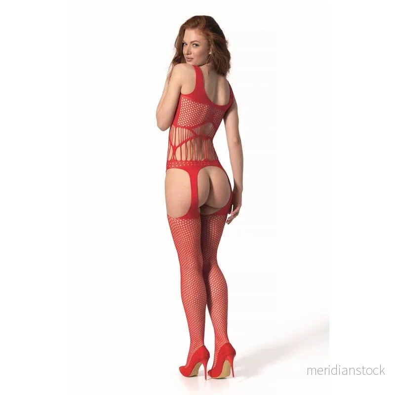 PASSION - BS 106 BODYSTOCKING RED ONE SIZE - Bild 2