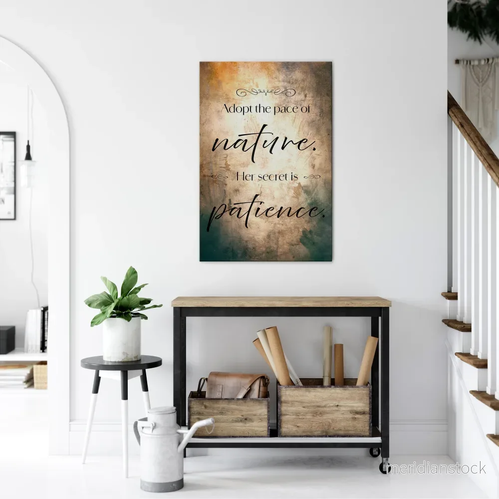 HARMONY WITH NATURE Vertical Canvas Print