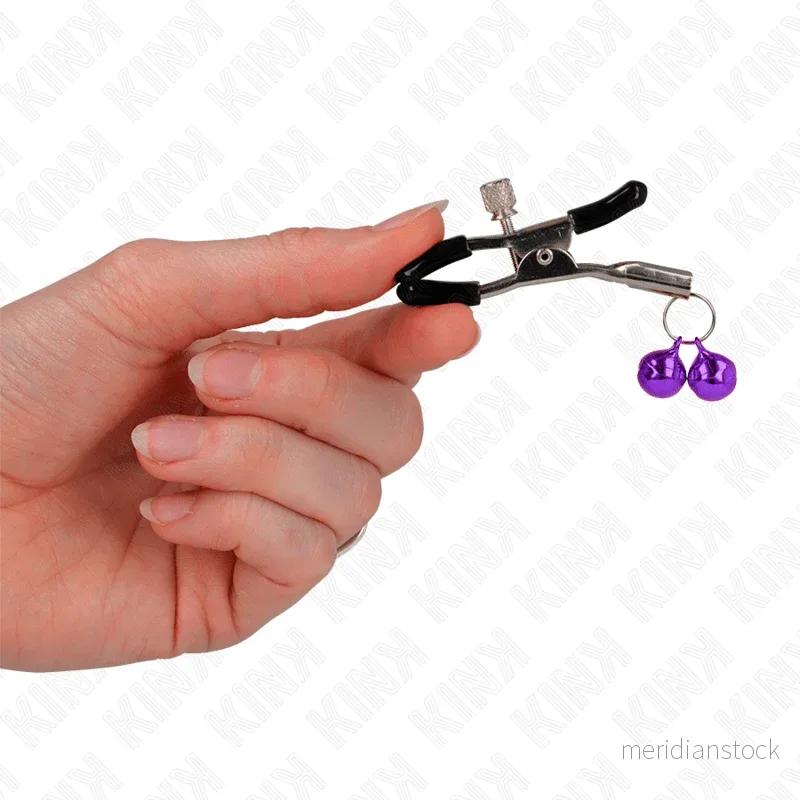 KINK - DOUBLE BELL NIPPLE CLAMP PURPLE 6 CM - Bild 3