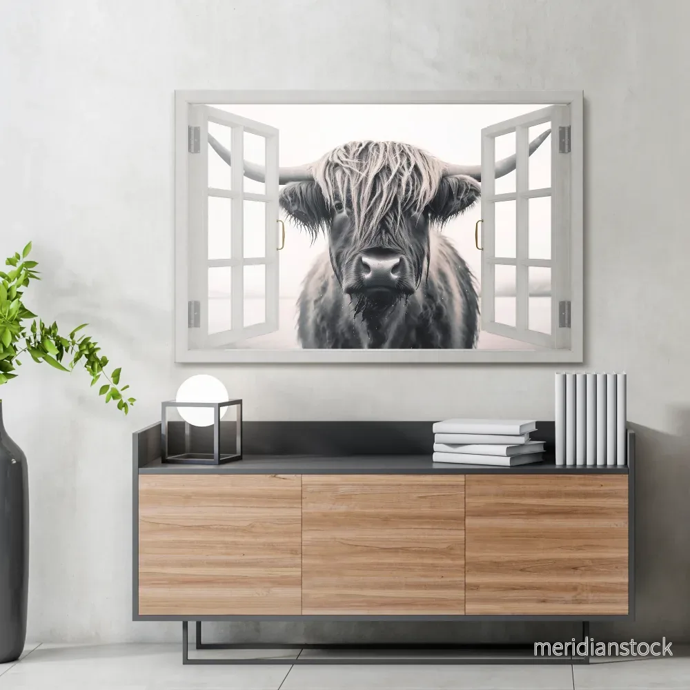 WILDLY WINDOWED VIEWS Horizontal Canvas Print