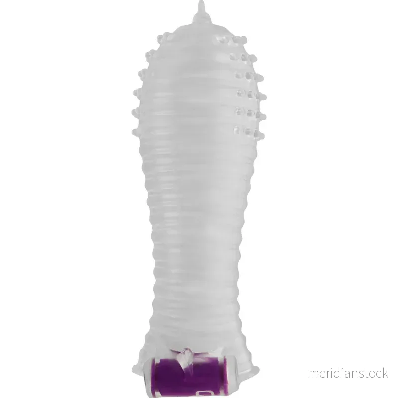 OHMAMA - TEXTURED PENIS SHEATH WITH VIBRATING BULLET - Bild 3