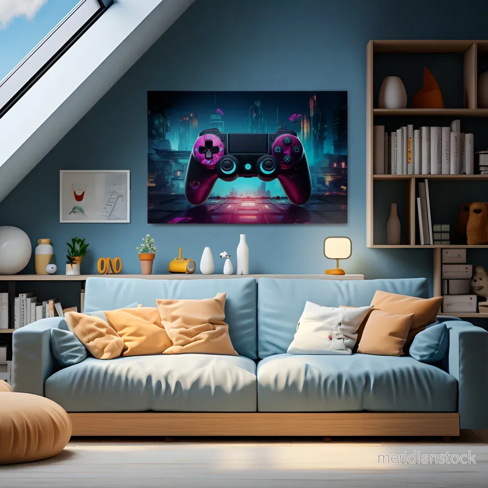 SYNTHWAVE PAD Horizontal Canvas Print