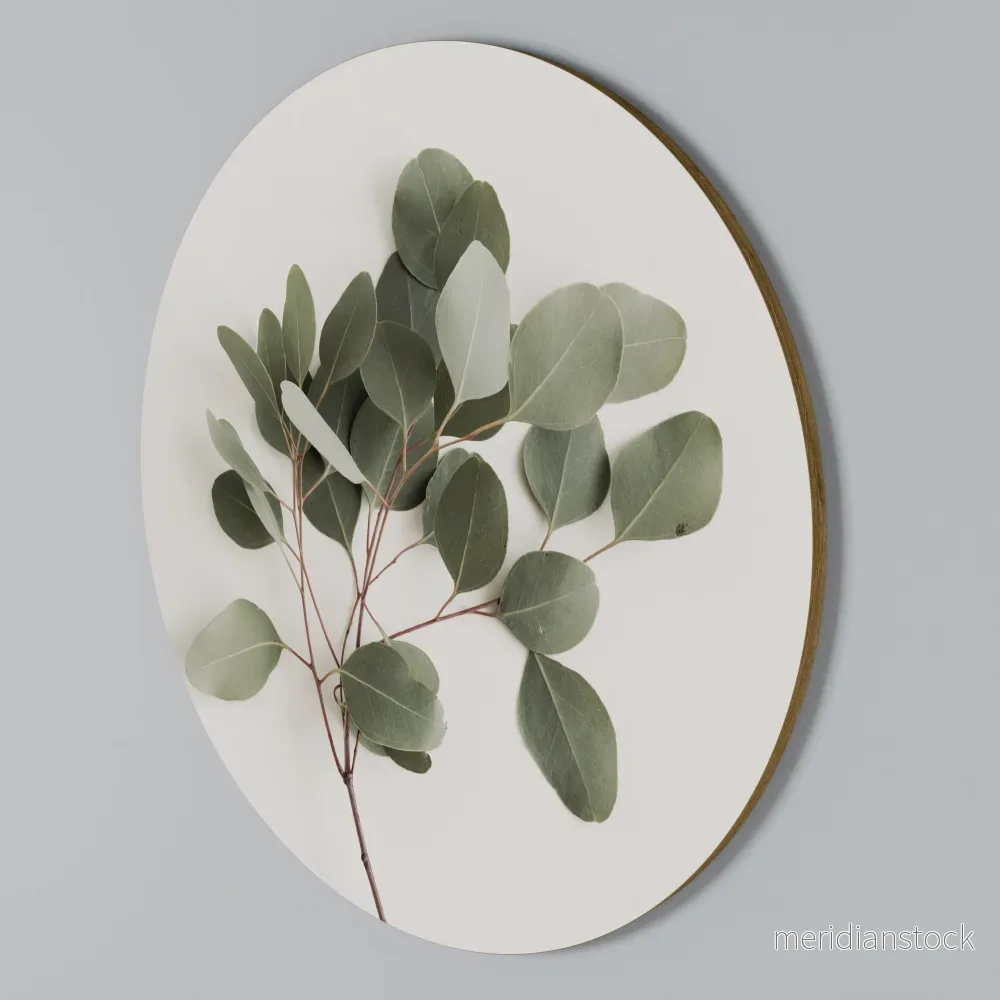 EUCALYPTUS BRANCH Rund väggdekor