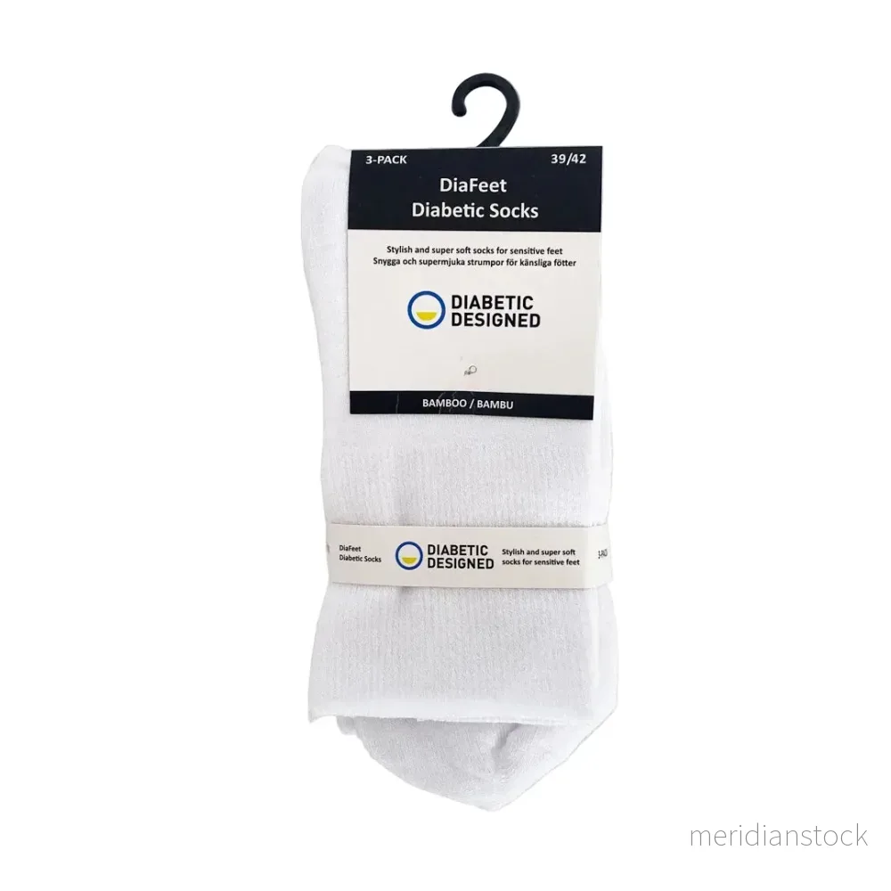 DiaFeet Diabetesstrumpor i bambu Vit 3-pack DiaFeet Diabetesstrumpor i bambu Vit 3-pack