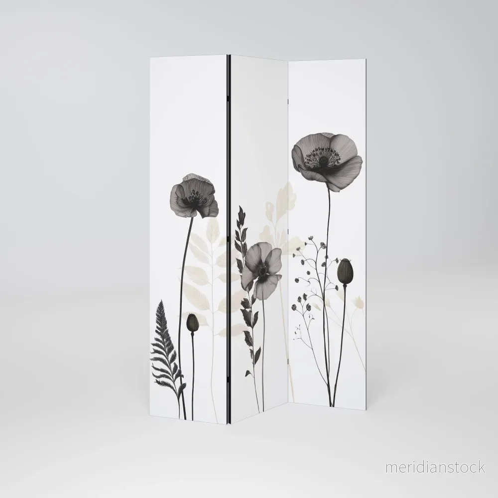 POPPY ALLURE Dekorativ rumsavdelare – 3 paneler - Bild 2