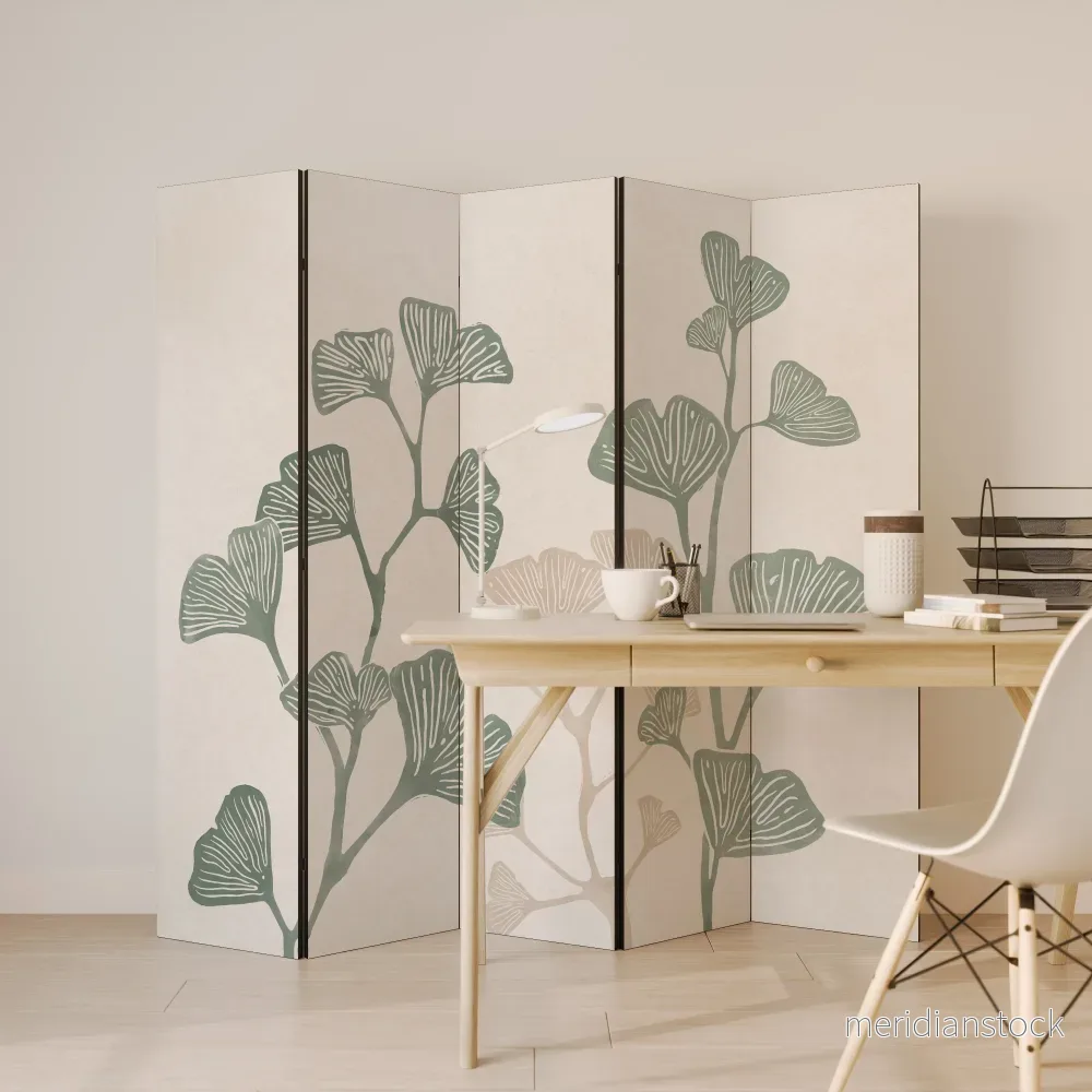 THE GOST OF GINKGO Dekorativ rumsavdelare – 5 paneler - Bild 3