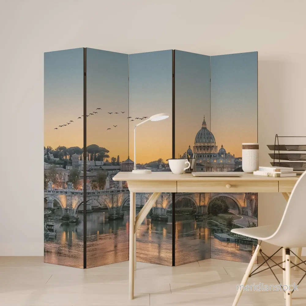 REFLECTIONS OF ROME Dekorativ rumsavdelare – 5 paneler - Bild 3