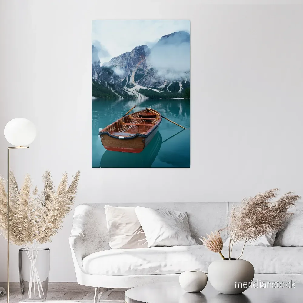 FOGGY MOUNTAIN OASIS Vertical Canvas Print - Bild 2