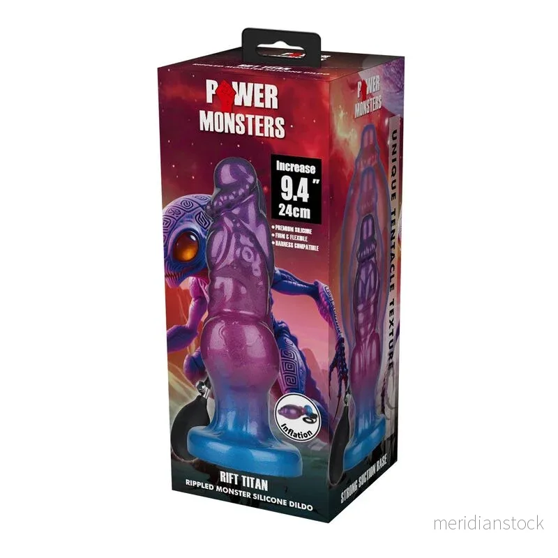 POWER MONSTERS - RIFT TITAN BICOLOR INFLATABLE FANTASY SILICONE DILDO 24 CM Ø 5 CM - Bild 2