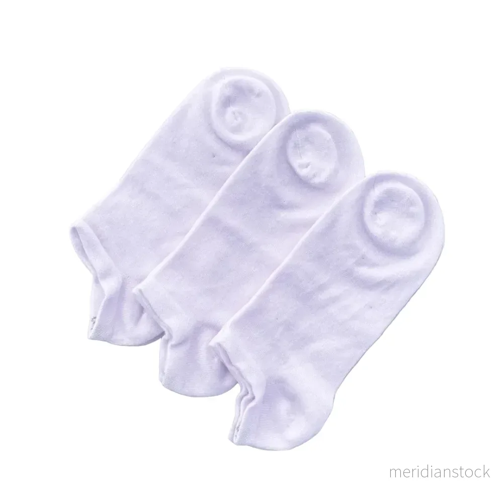 Sneakers diabetesstrumpa i bambu vit 3-pack - Bild 3