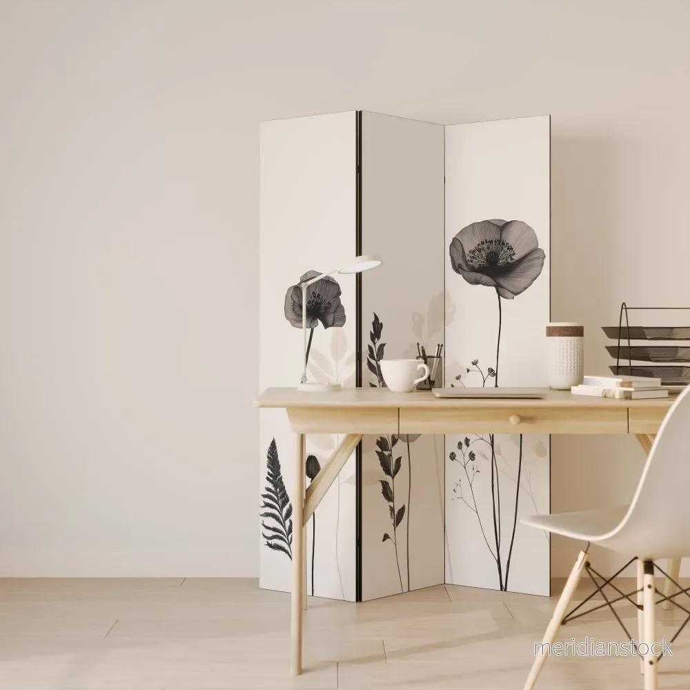POPPY ALLURE Dekorativ rumsavdelare – 3 paneler - Bild 3