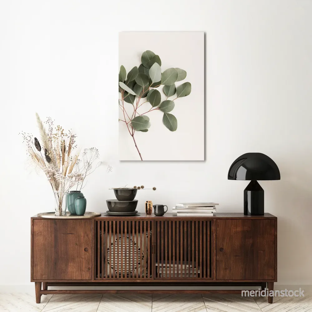 EUCALYPTUS BRANCH Vertical Canvas Print