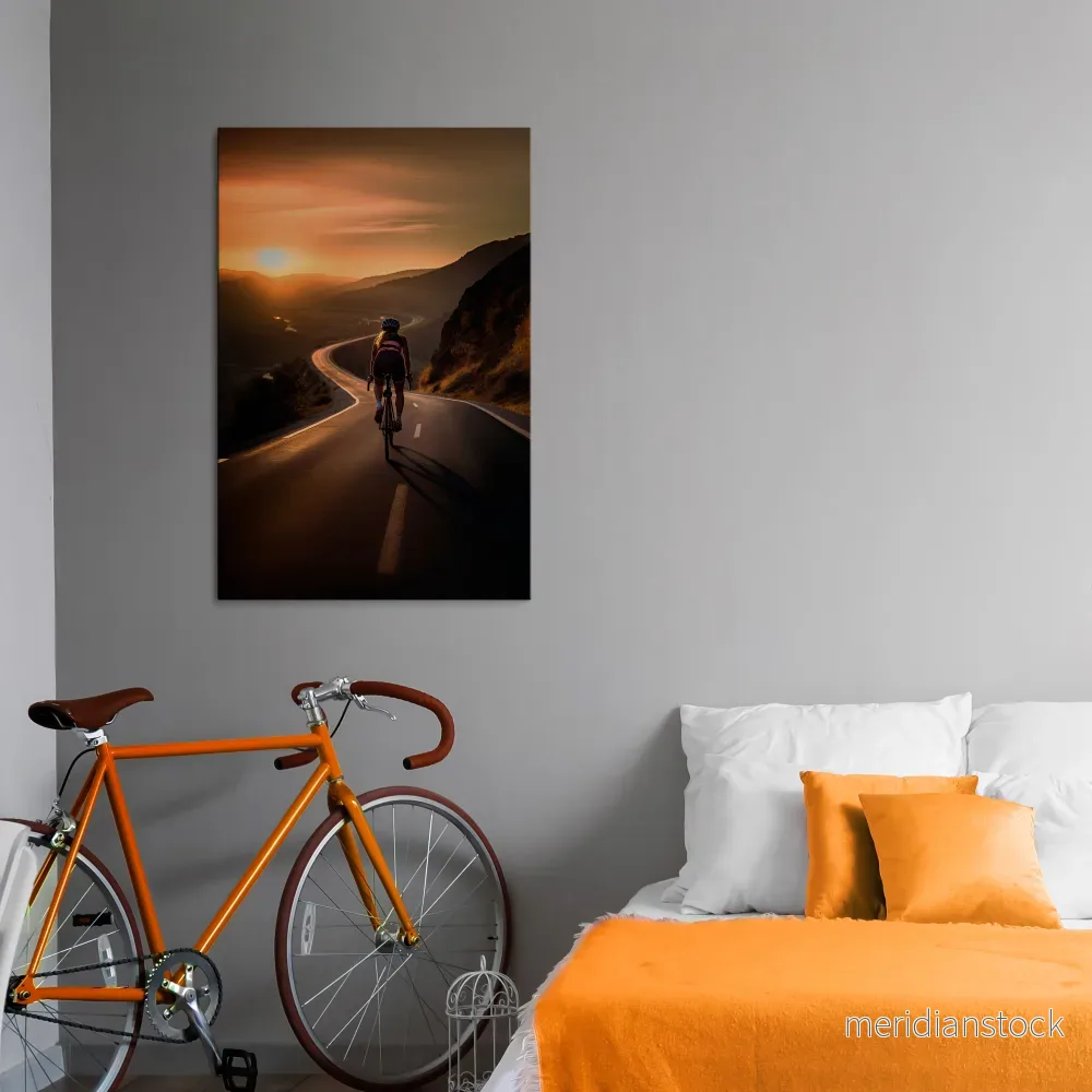 RIDE INTO GOLD Vertical Canvas Print - Bild 2