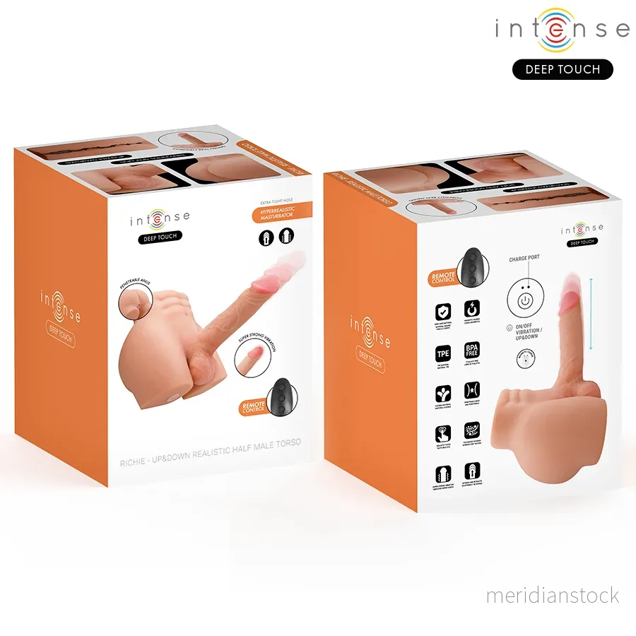 INTENSE DEEP TOUCH - RICHIE TORSO WITH ANUS AND REALISTIC DILDO WITH PUSHING AND VIBRATION REMOTE CONTROL 4.7 KG - Bild 3