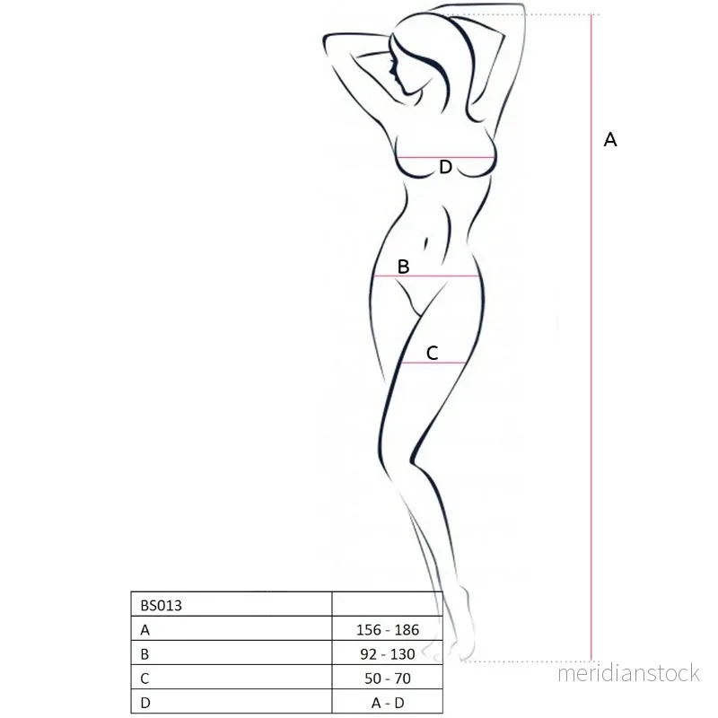 PASSION - WOMAN BS013 WHITE BODYSTOCKING ONE SIZE - Bild 3
