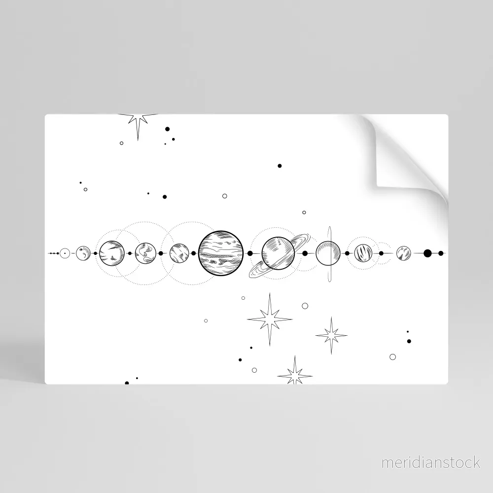 GALAXY OUTLINE Självhäftande Horisontell Poster GALAXY OUTLINE Självhäftande Horisontell Poster