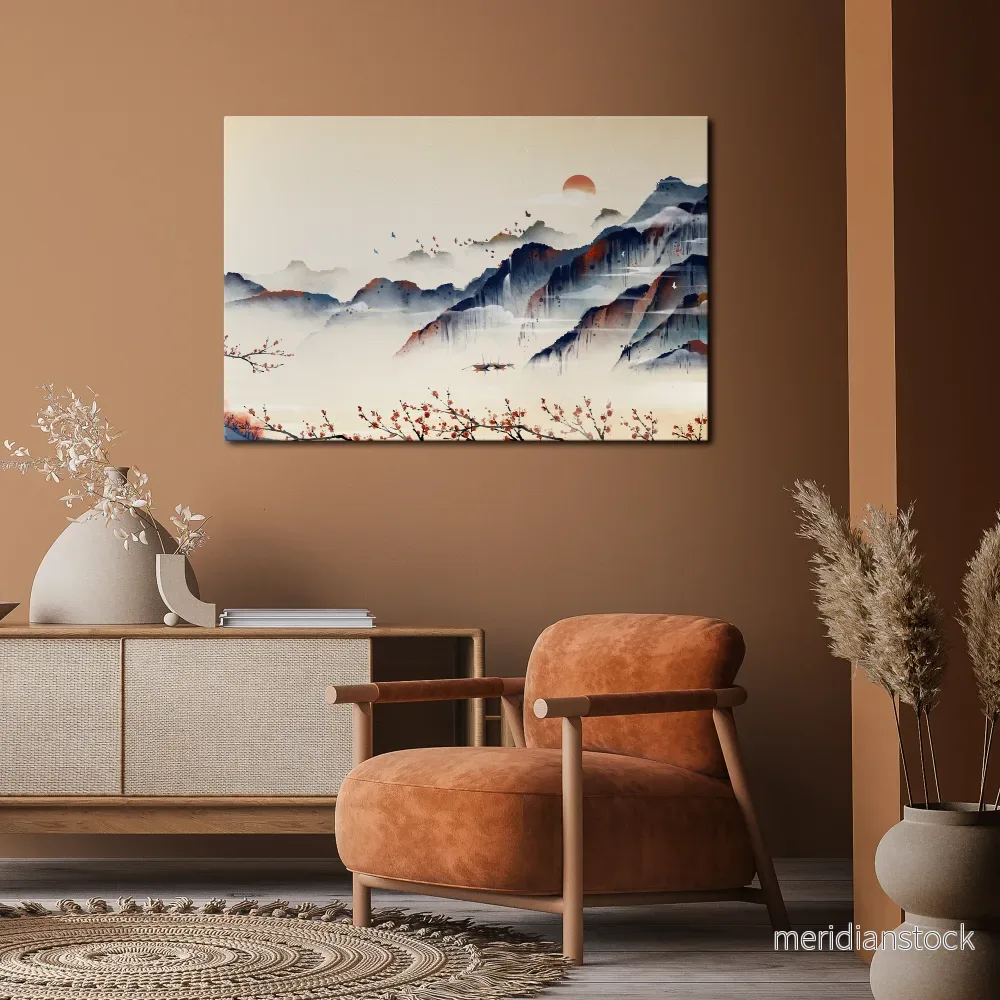 JAPANESE LANDSCAPE Horizontal Canvas Print
