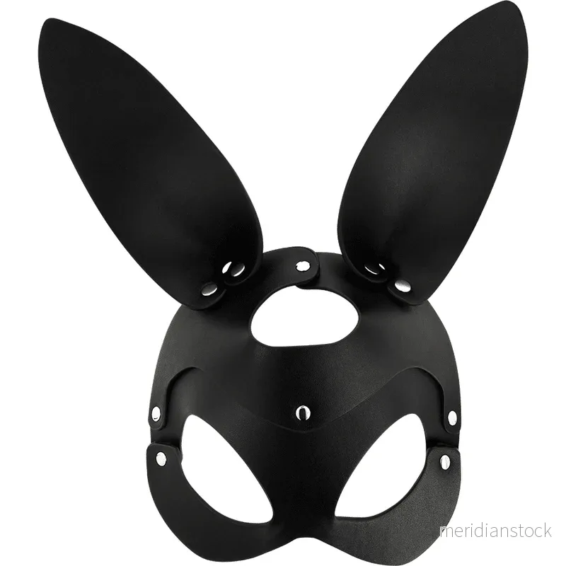 COQUETTE CHIC DESIRE - VEGAN LEATHER MASK WITH BUNNY EARS - Bild 2