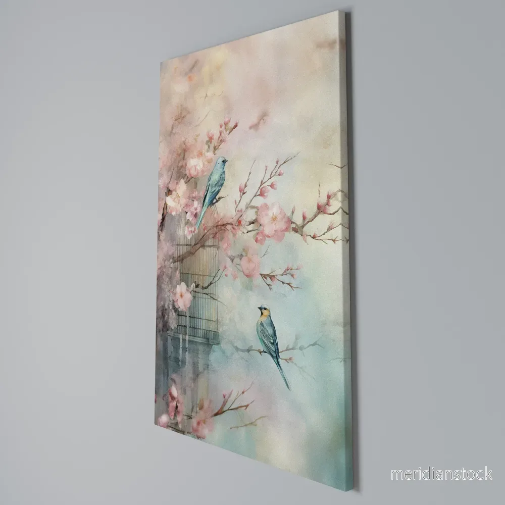 CHERRY BIRDSONG Vertical Canvas Print - Bild 3