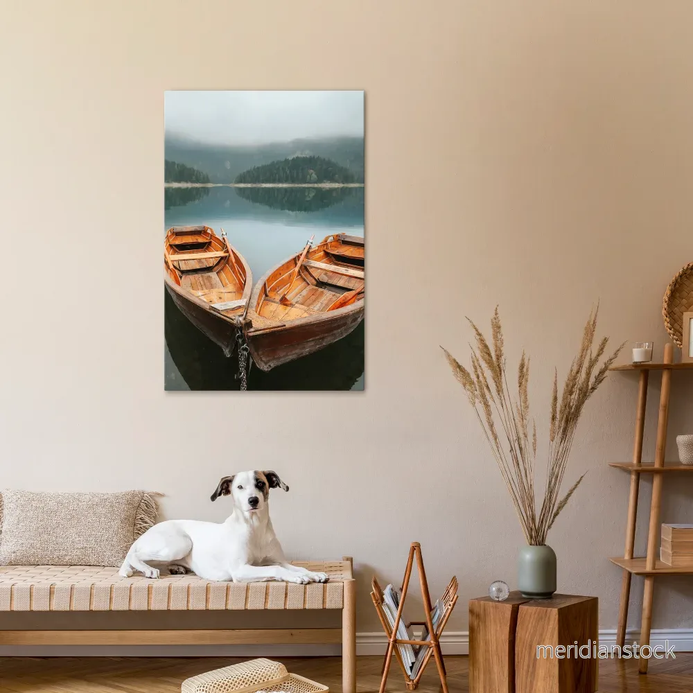 HARMONY OF BOATS Vertical Canvas Print - Bild 2