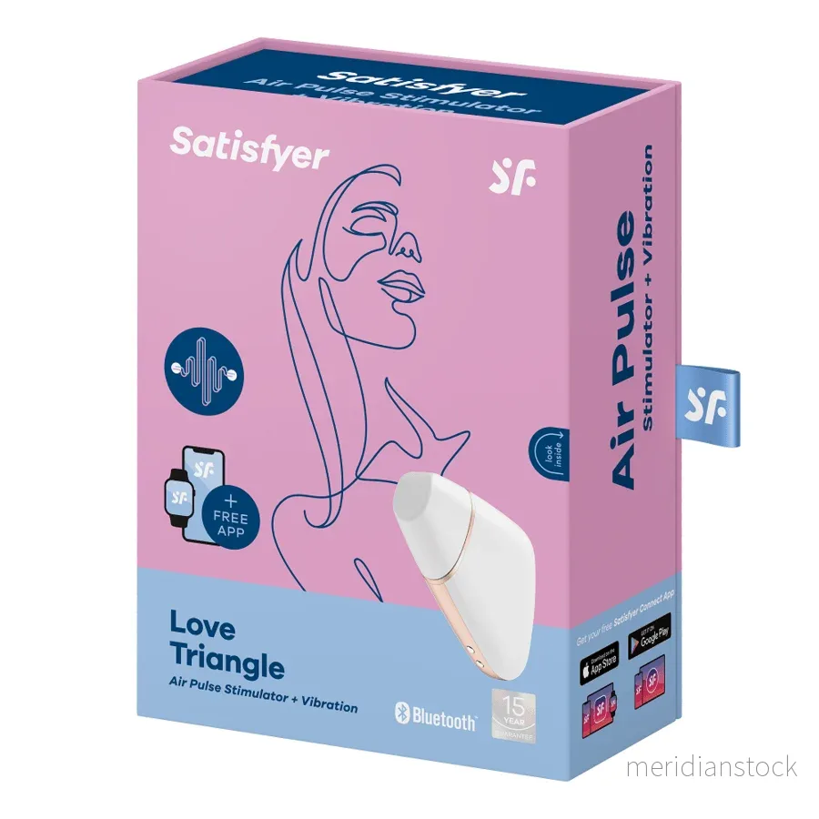 SATISFYER - LOVE TRIANGLE AIR PULSE STIMULATOR & VIBRATOR BLACK - Bild 2