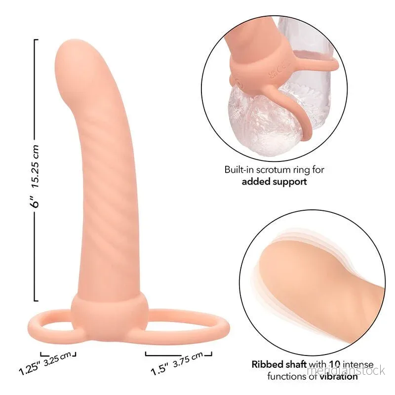 CALEXOTICS - MAXX RIBBED DUAL PENETRATOR 10 VIBRATIONS FLESH - Bild 3