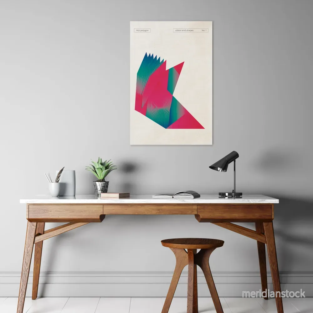 HOT POLYGON Vertical Canvas Print - Bild 2