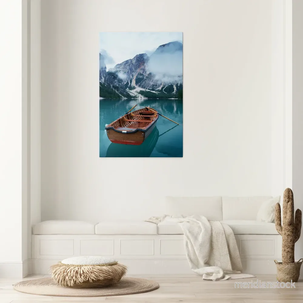 FOGGY MOUNTAIN OASIS Vertical Canvas Print