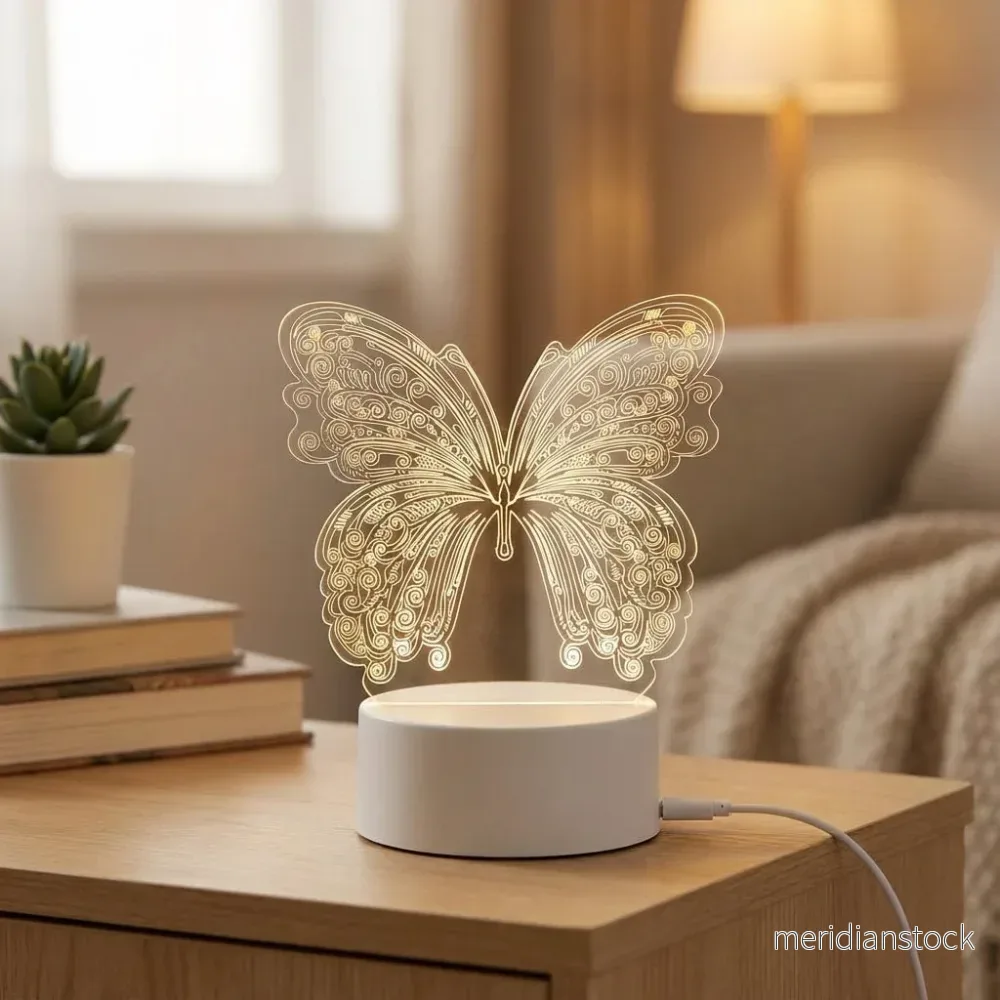 Geometrisk fjärilsbordslampa – Novabutter