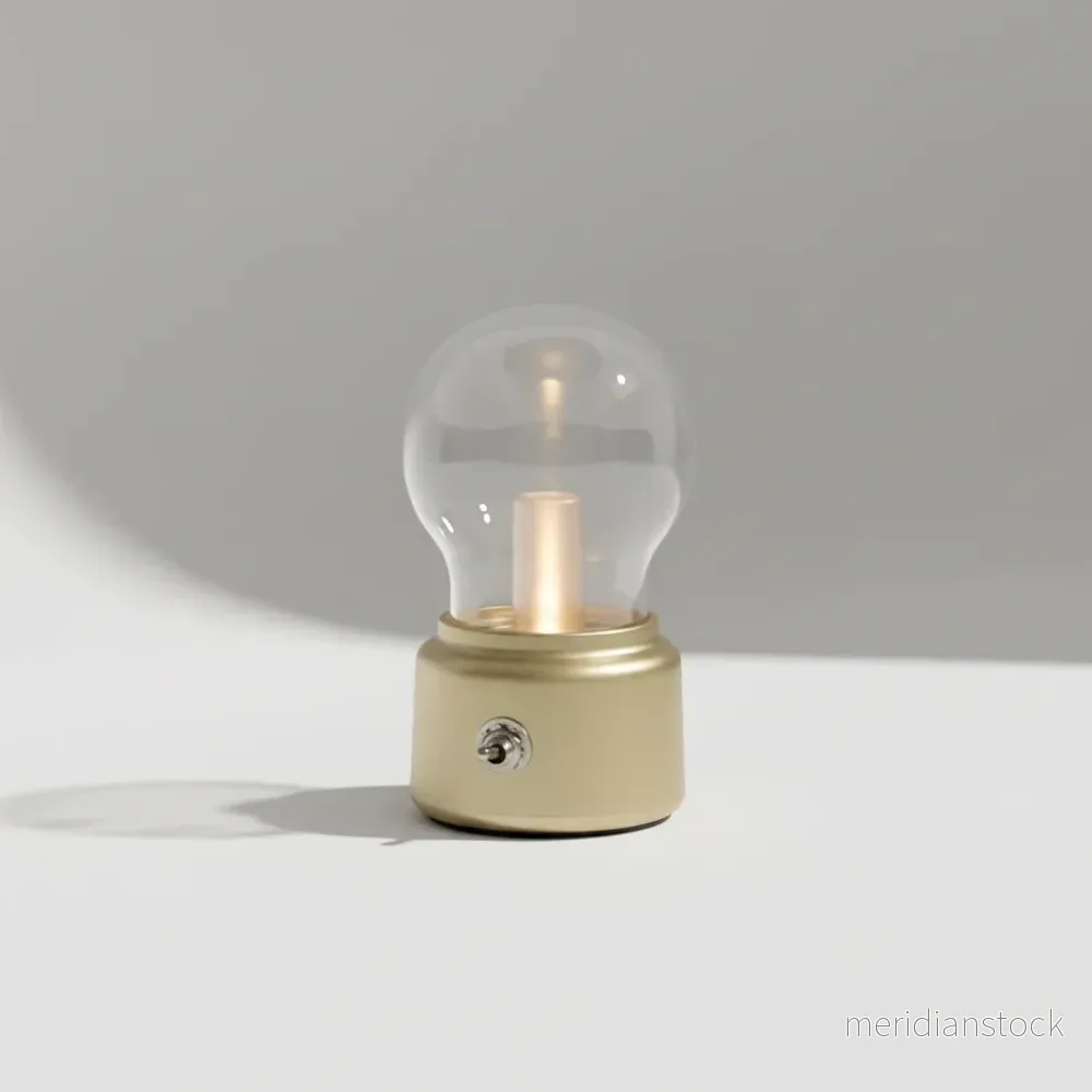 Vintage bordslampa i glas - AmbiBulb - Bild 2