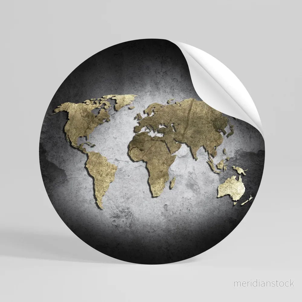 GOLDEN GLOBE TREASURE Rund väggdekal - Bild 3