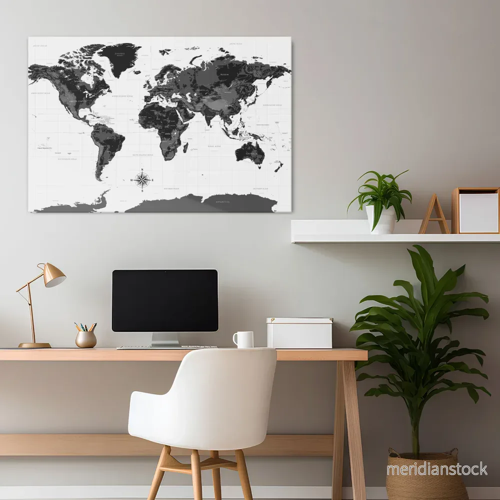 GLOBAL SHADOWS Horizontal Canvas Print - Bild 2