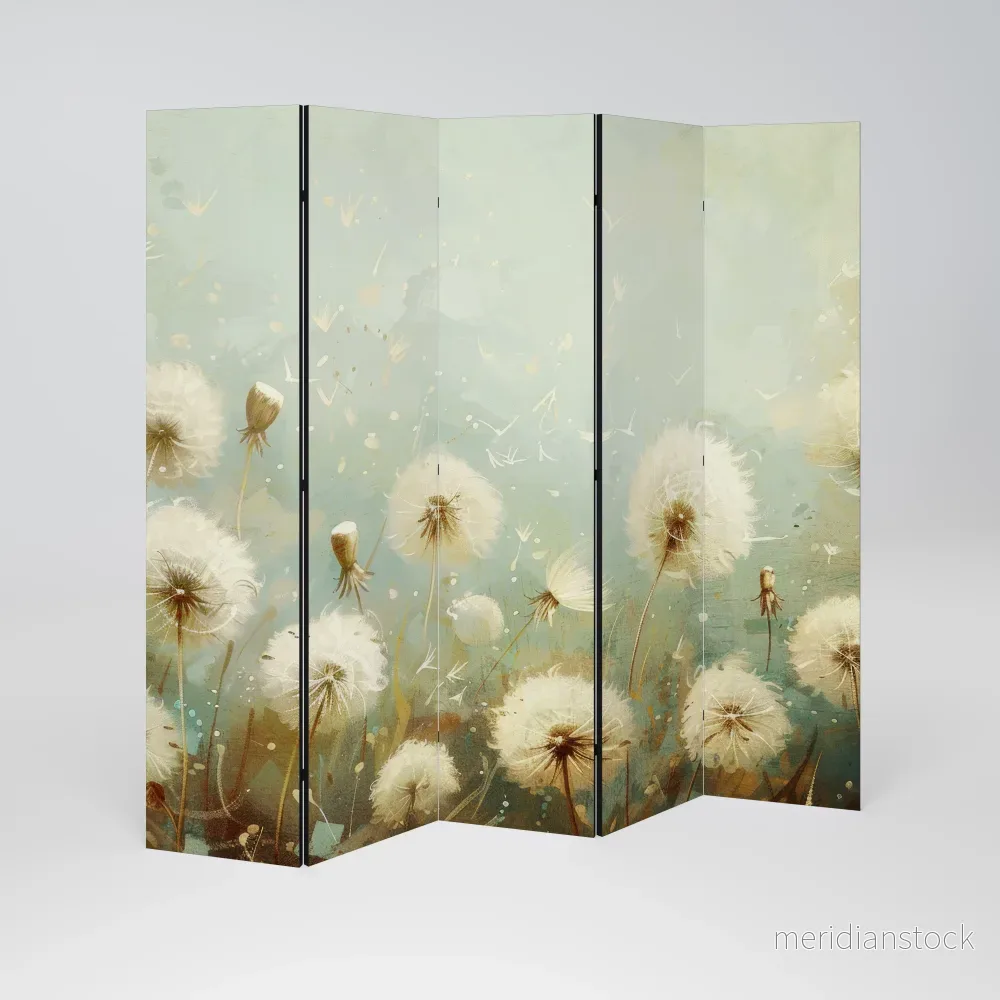 DREAMY MEADOW Dekorativ rumsavdelare – 5 paneler - Bild 2