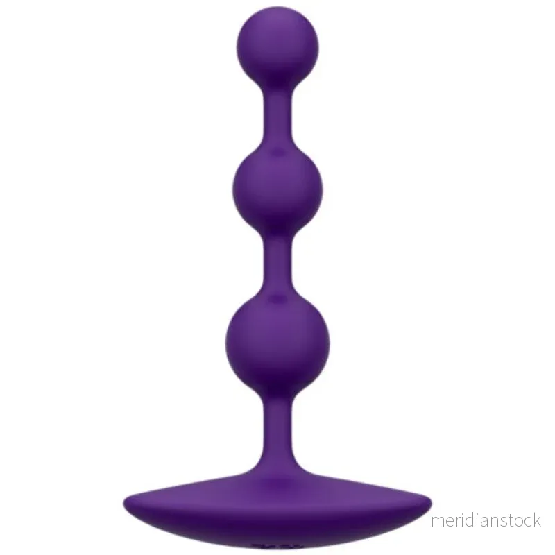 ROMP - AMP PURPLE FLEXIBLE SILICONE ANAL BEADS 12.5 CM PURPLE
