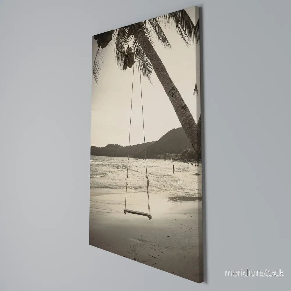 SUNSET SWING SORROW Vertical Canvas Print - Bild 3