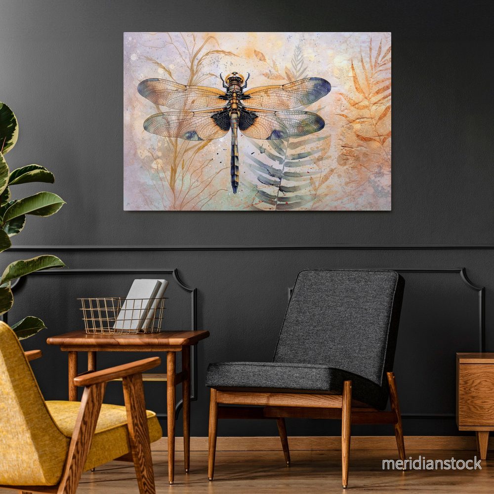 HER HIGHNESS DRAGONFLY Horizontal Canvas Print - Bild 2