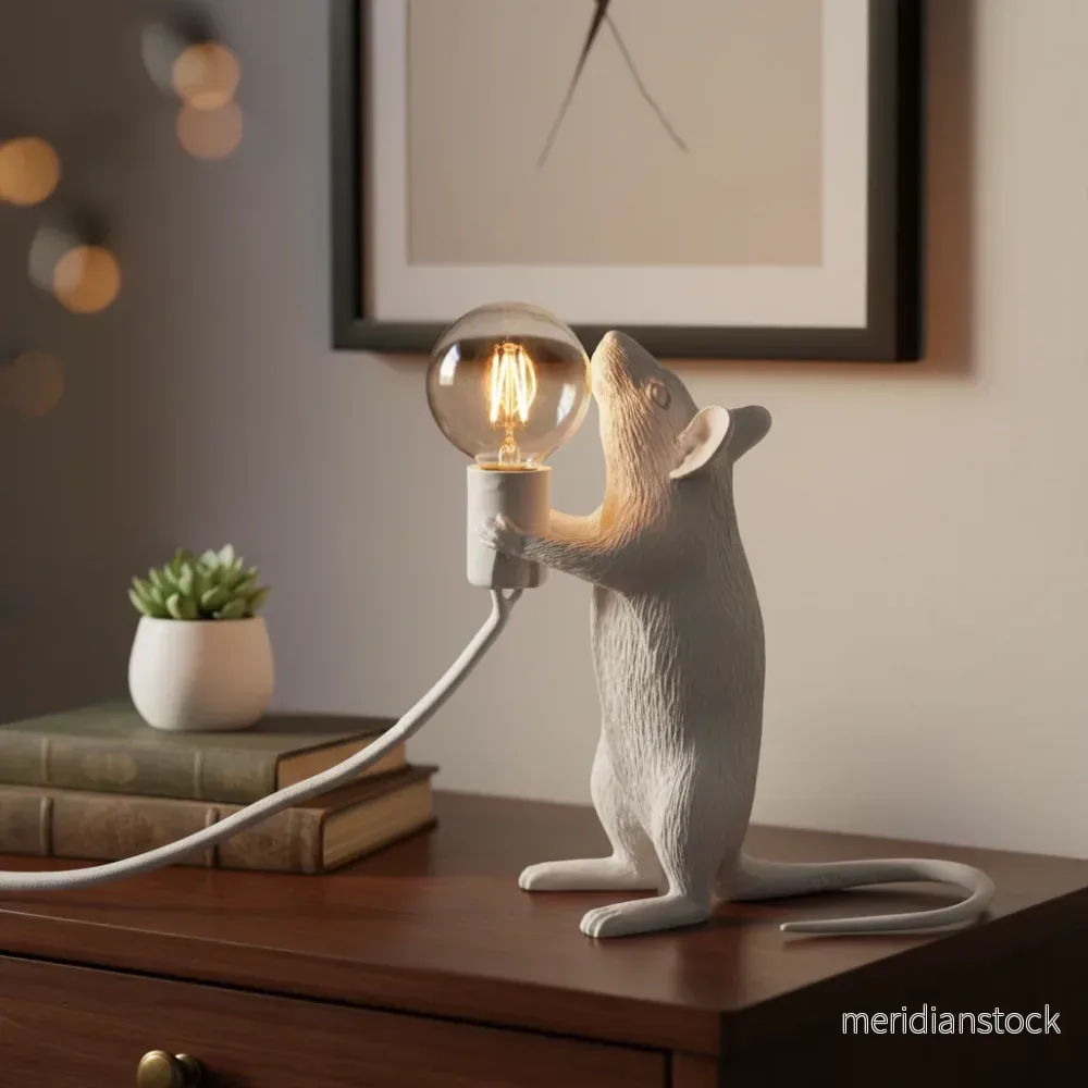 Figurlampa i plast och harts - Glowmouse