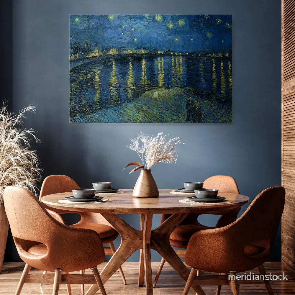 STARRY NIGHT OVER THE RHONE Horizontal Canvas Print - Bild 2