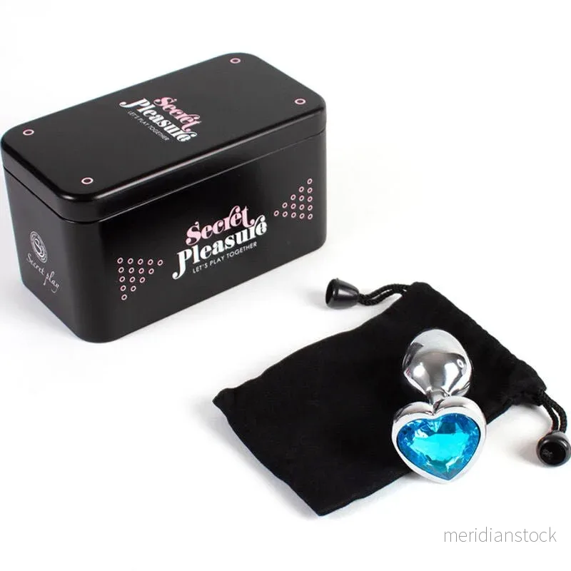 SECRETPLAY - METAL BUTT PLUG BLUE HEART SMALL SIZE 7 CM - Bild 3