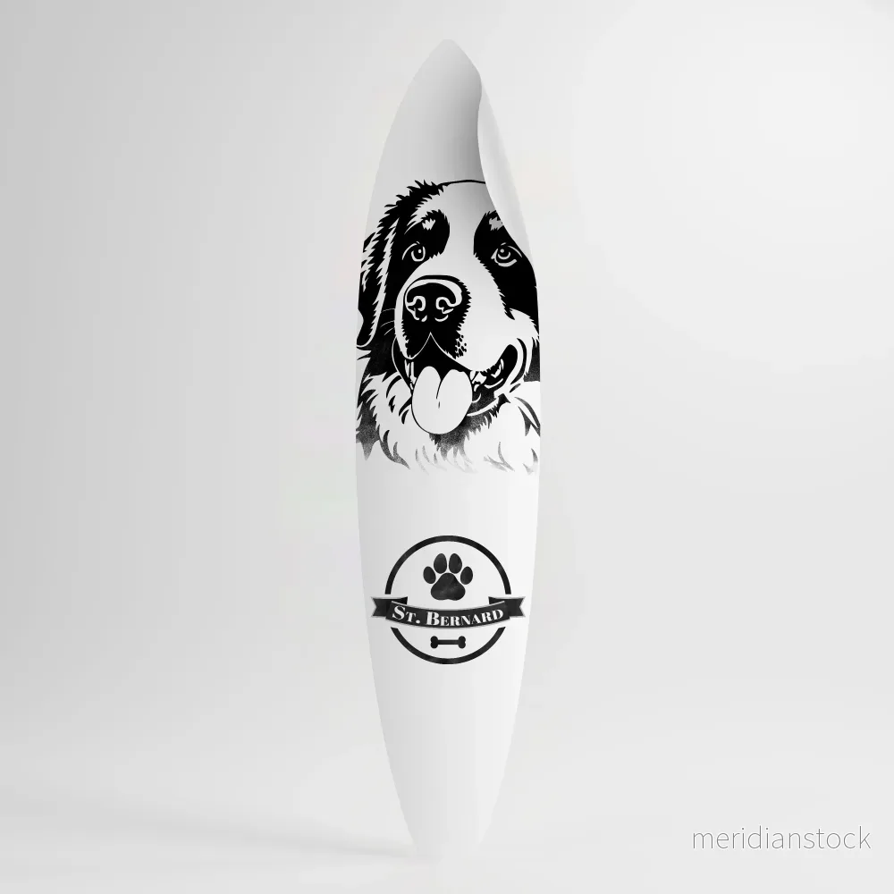 SAINT BERNARD Väggdekal surfbräda - Bild 3