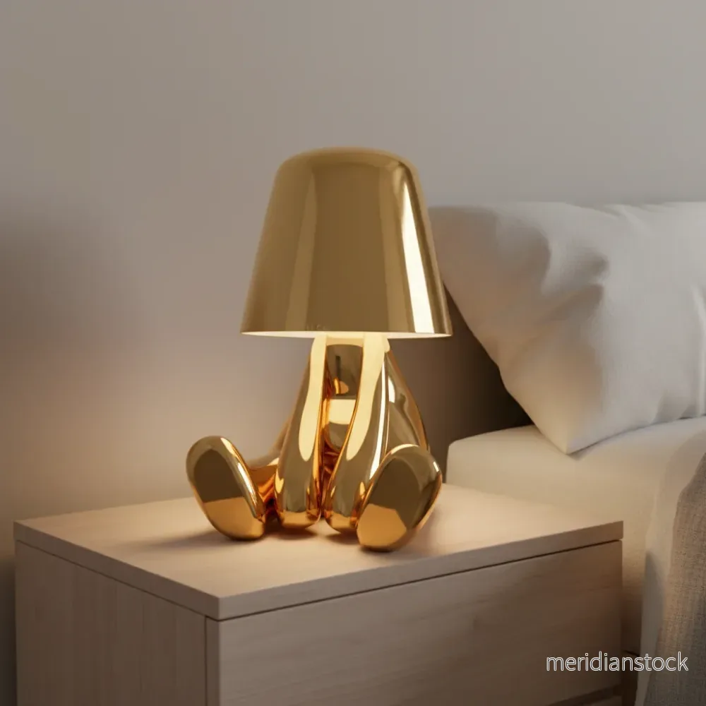 Modern bordslampa med metallfinish - AuraBuddy
